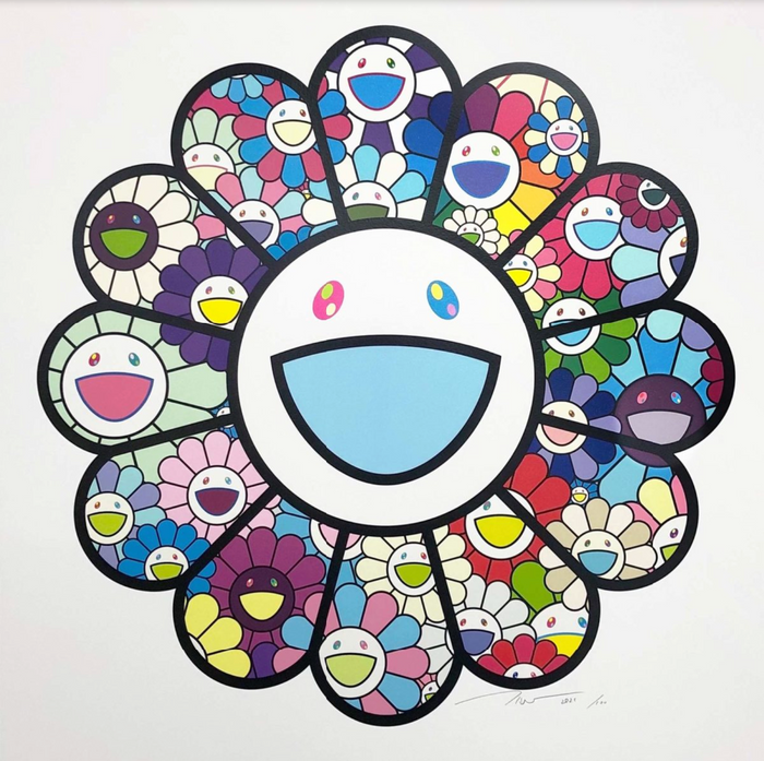 Takashi Murakami - Flowers in Pastel Colors, 2022