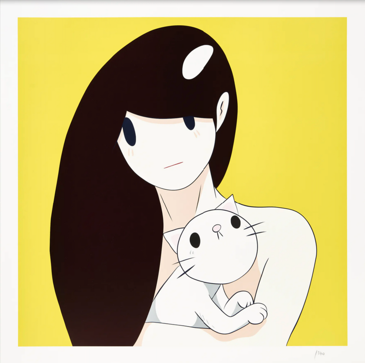 Takeru Amano - Venus with cat (Yellow), 2021