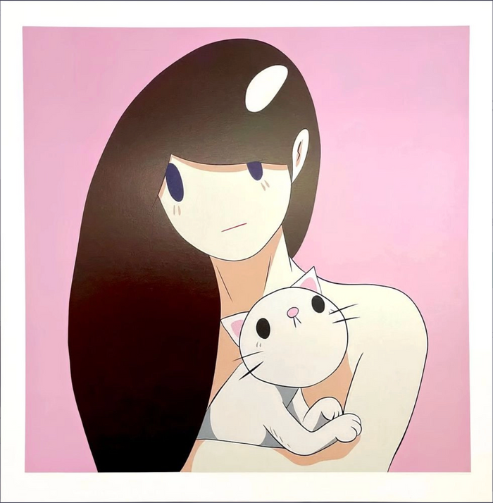 Takeru Amano - Venus with cat (Pink), 2021