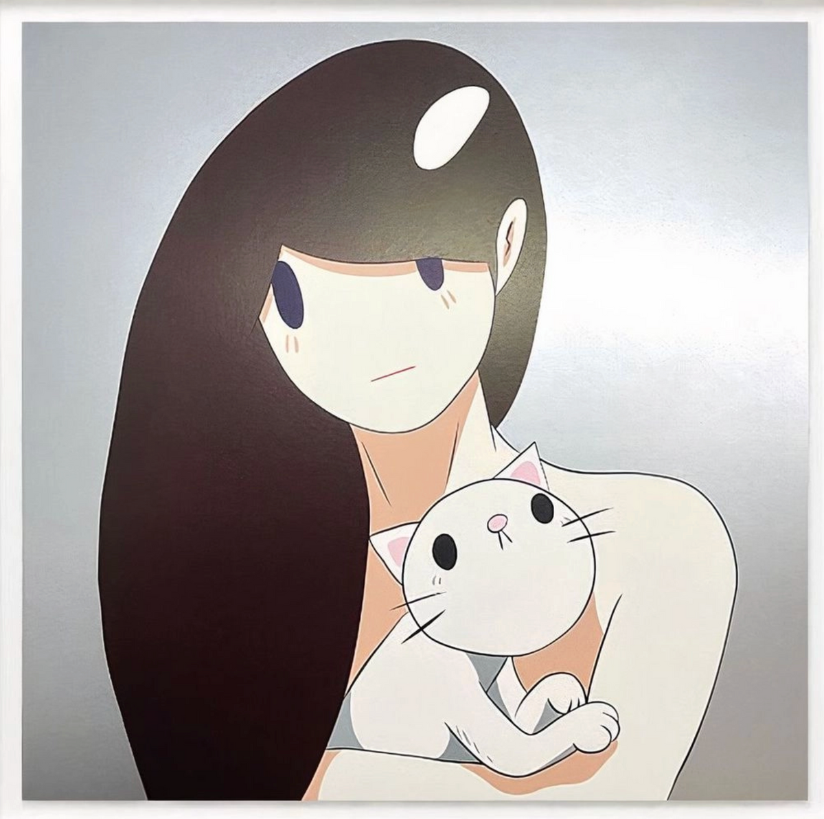Takeru Amano - Venus with cat (Silver), 2021