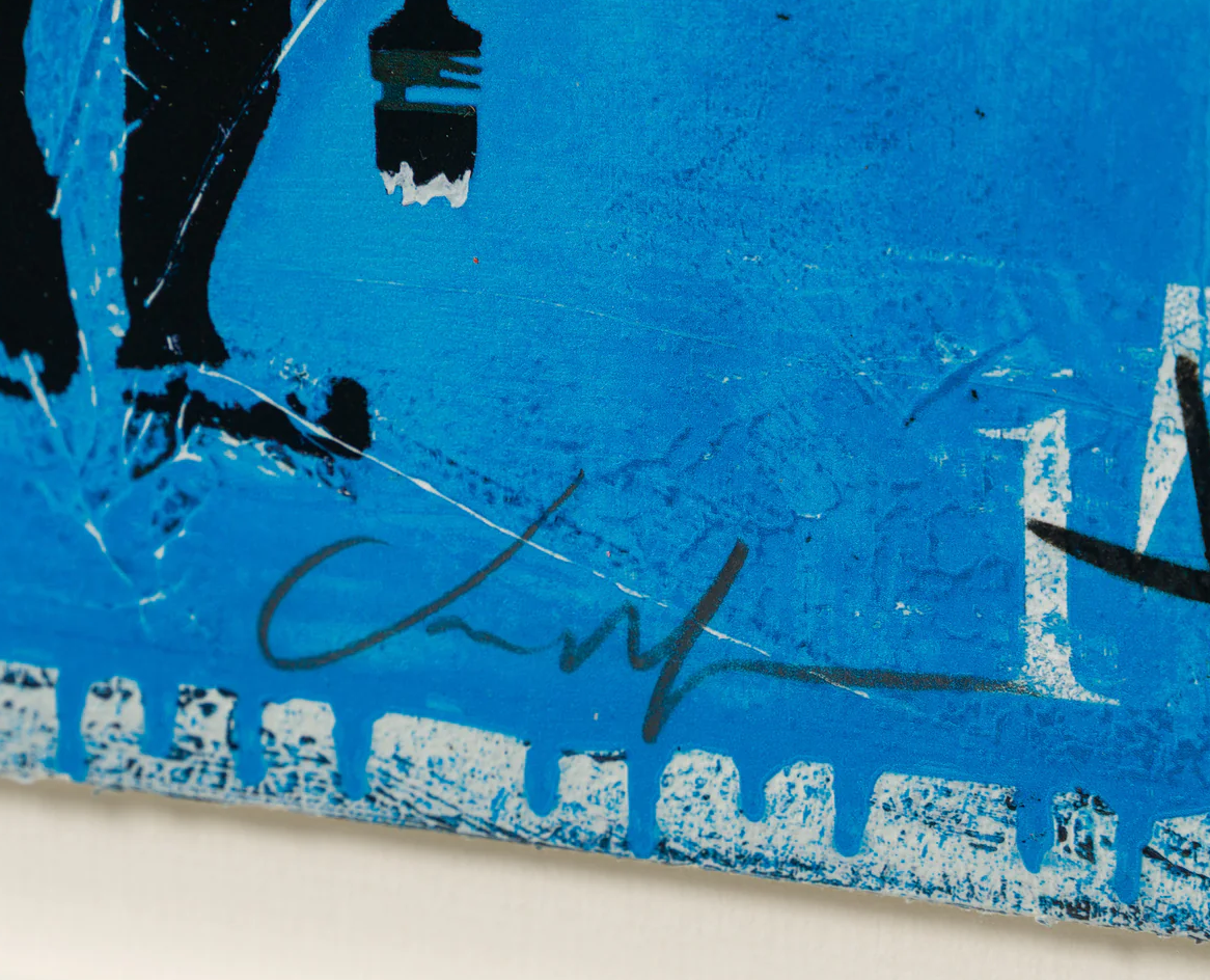 James McQueen, If You Ever Leave Me... (Blue) Hand Embellished Unique 18