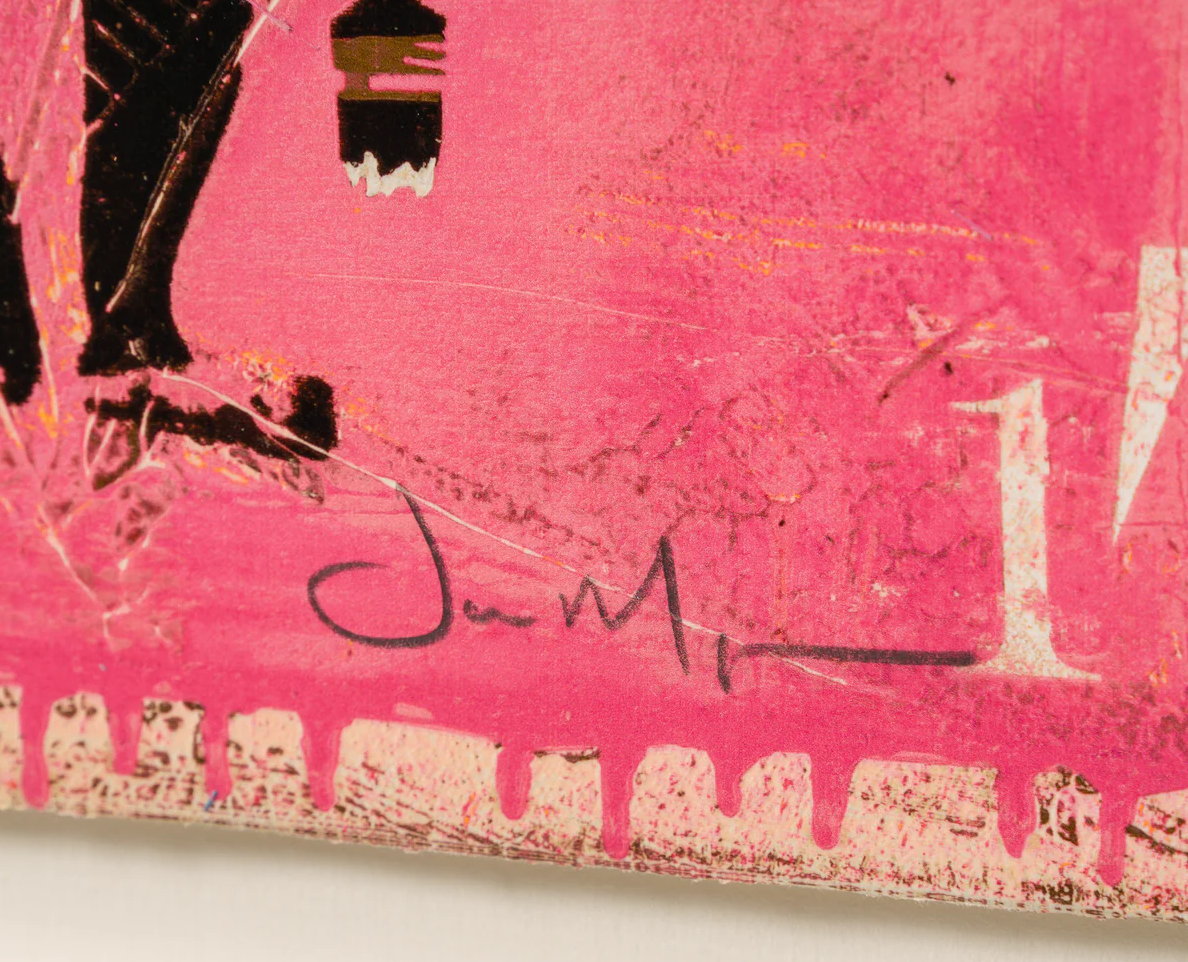 James McQueen, If You Ever Leave Me... (Pink) Hand Embellished Unique 10