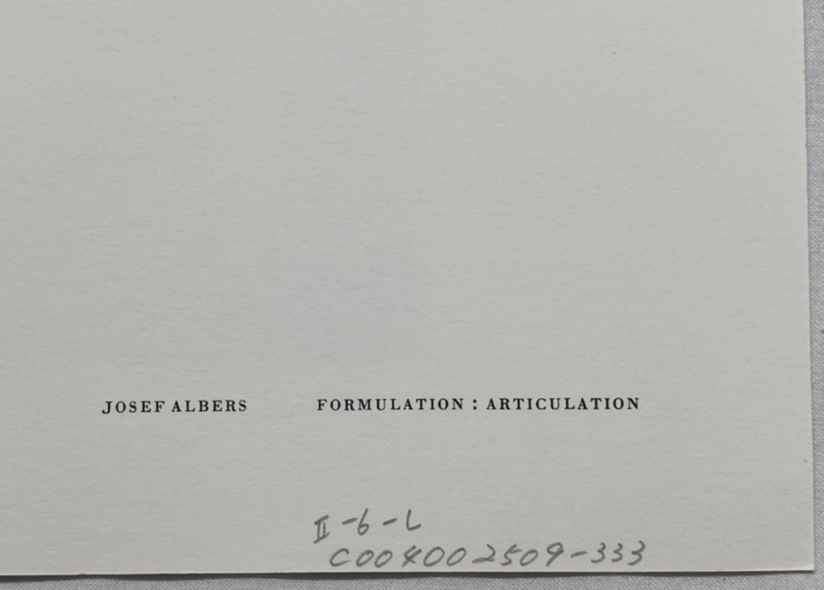 Josef Albers, Untitled, Formulation Articulation Ⅱ, 1972-Smolensky Gallery