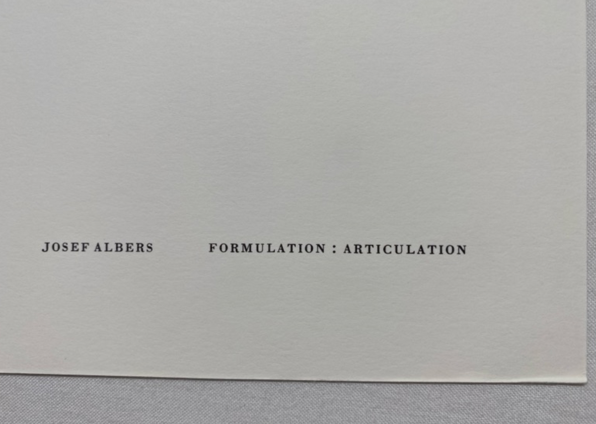 Josef Albers, Untitled, Formulation Articulation Ⅱ, 1972-Smolensky Gallery