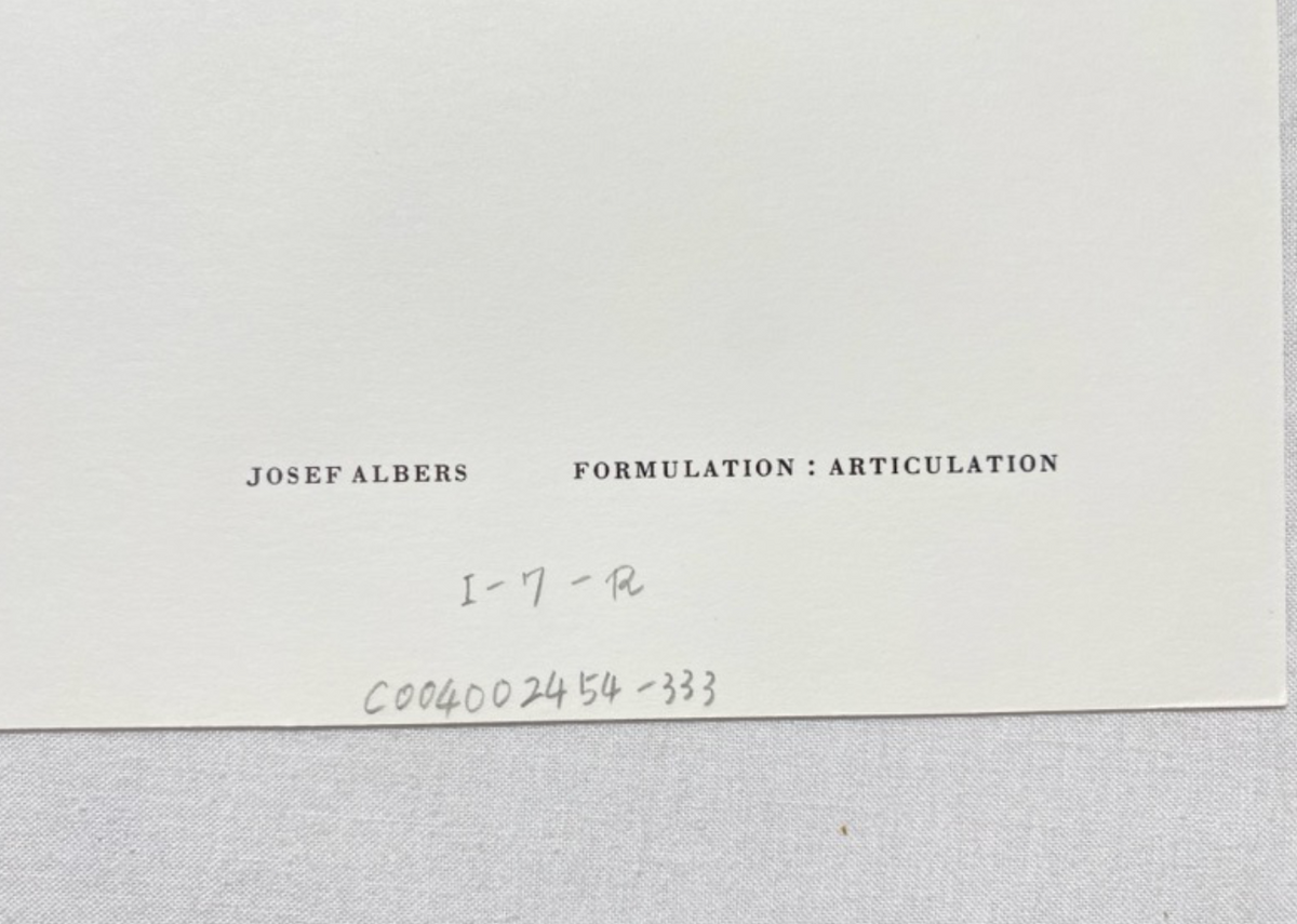 Josef Albers, Untitled, Formulation Articulation Ⅱ, 1972-Smolensky Gallery