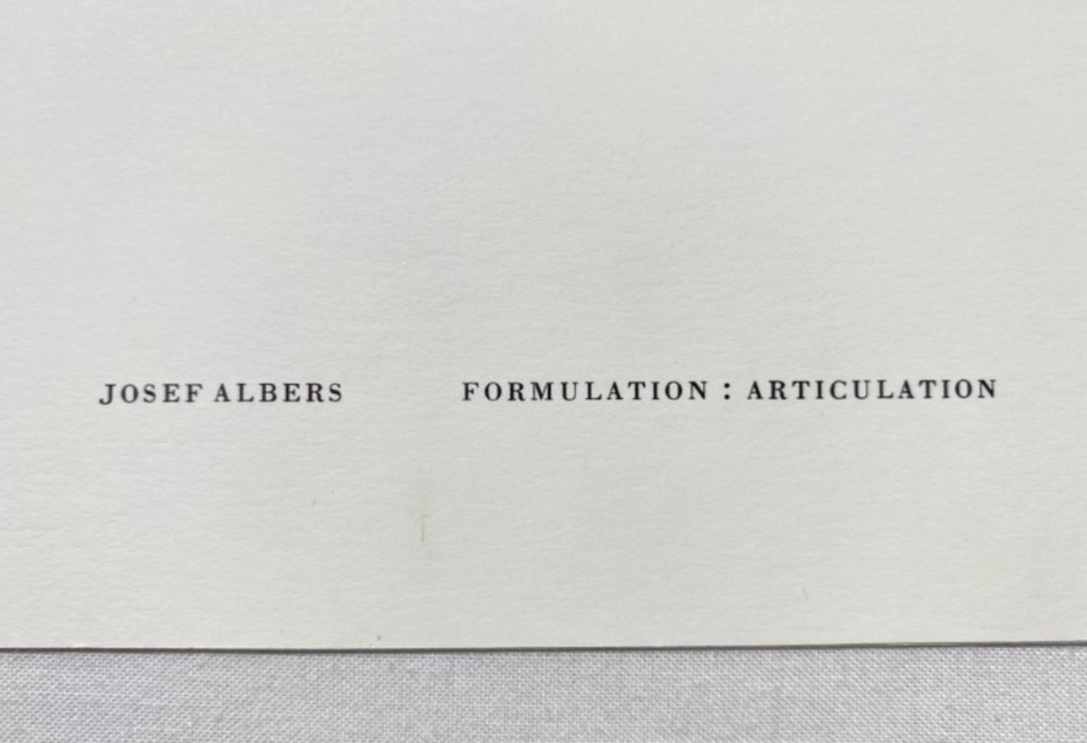 Josef Albers, Untitled, Formulation Articulation Ⅱ, 1972-Smolensky Gallery