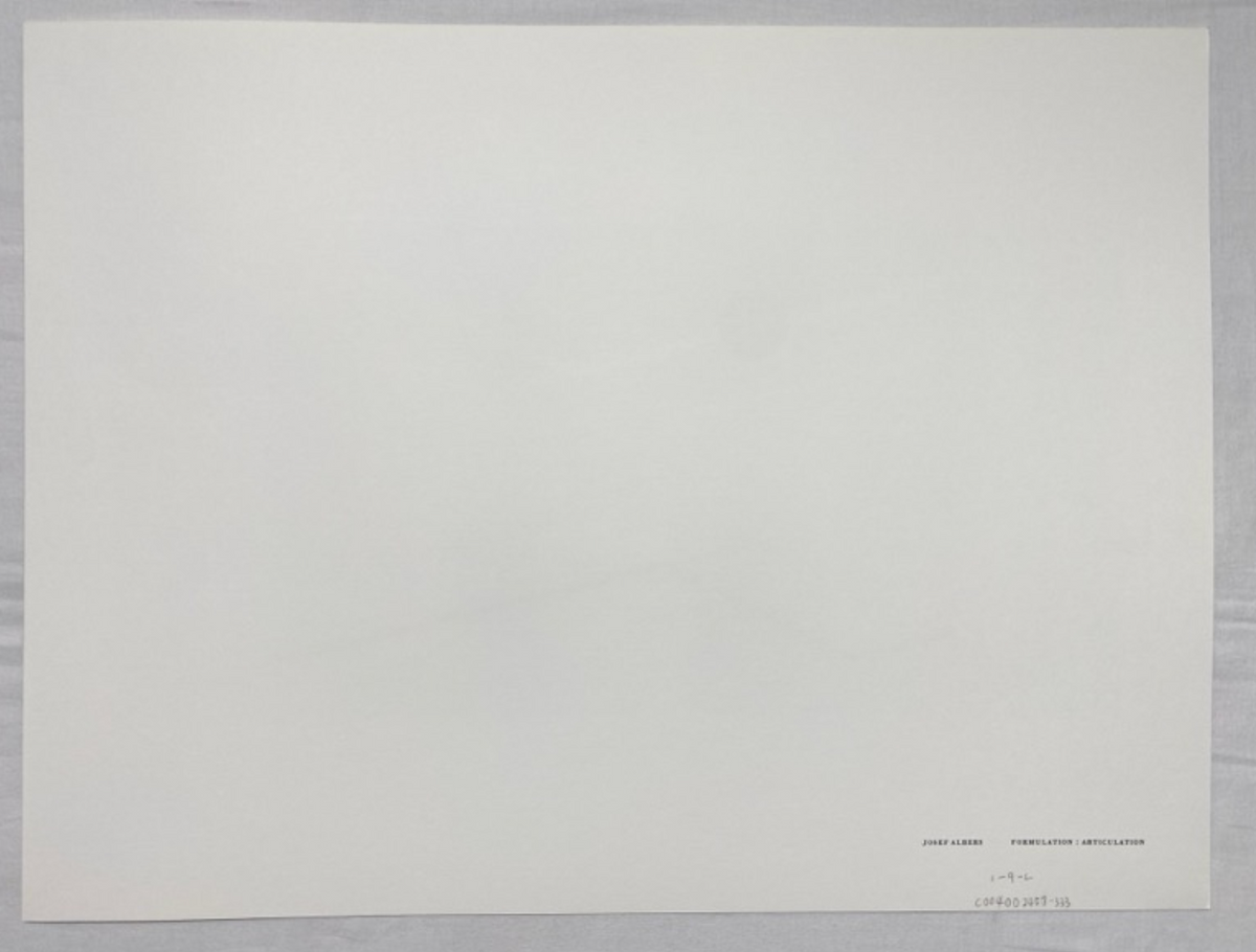 Josef Albers, Untitled, Formulation Articulation Ⅱ, 1972-Smolensky Gallery