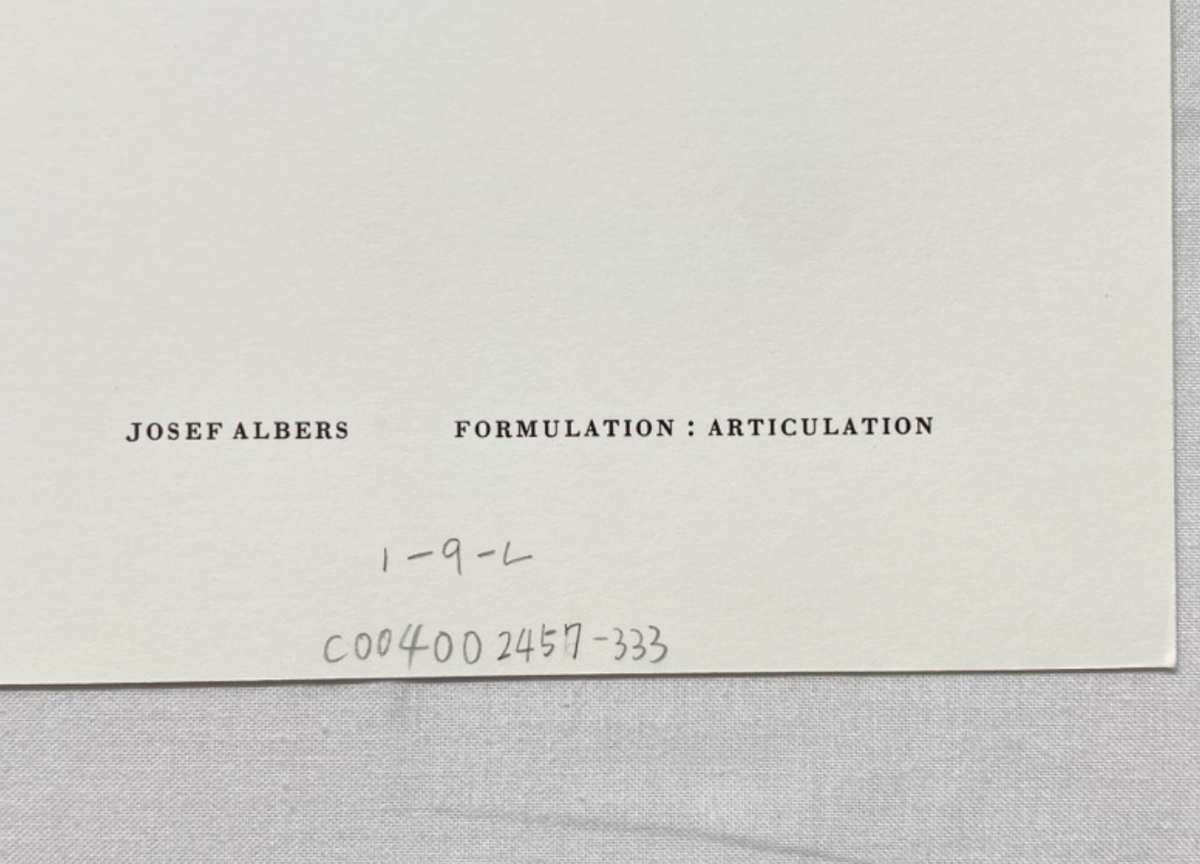 Josef Albers, Untitled, Formulation Articulation Ⅱ, 1972-Smolensky Gallery
