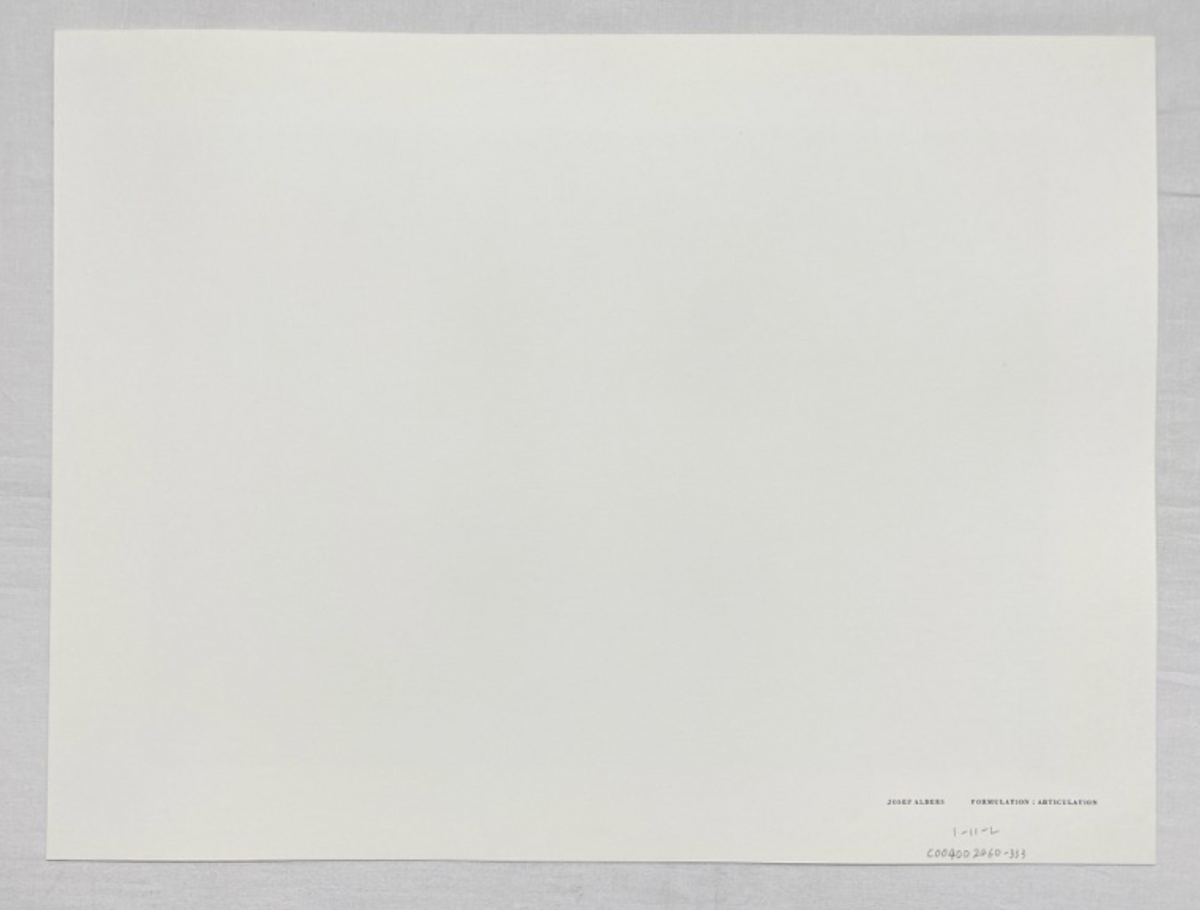 Josef Albers, Untitled, Formulation Articulation Ⅱ, 1972-Smolensky Gallery