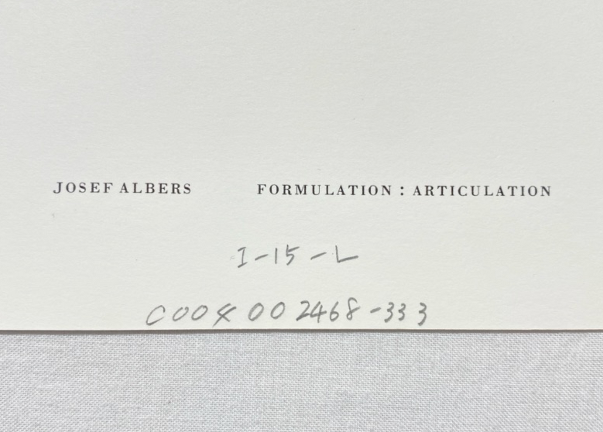 Josef Albers, Untitled, Formulation Articulation Ⅱ, 1972-Smolensky Gallery