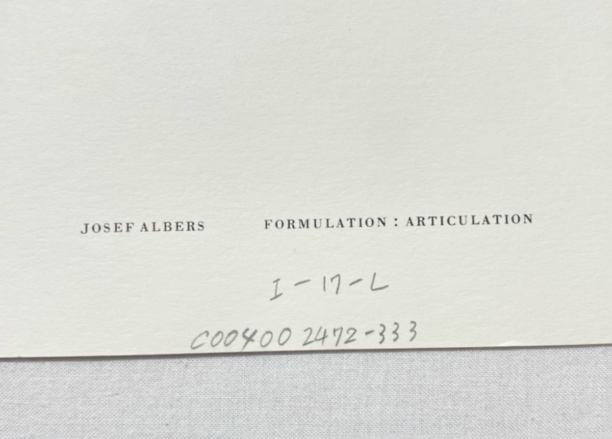 Josef Albers, Untitled, Formulation Articulation Ⅱ, 1972-Smolensky Gallery