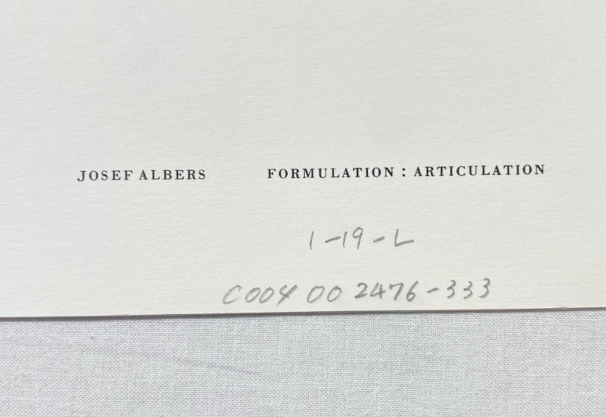 Josef Albers, Untitled, Formulation Articulation Ⅱ, 1972-Smolensky Gallery