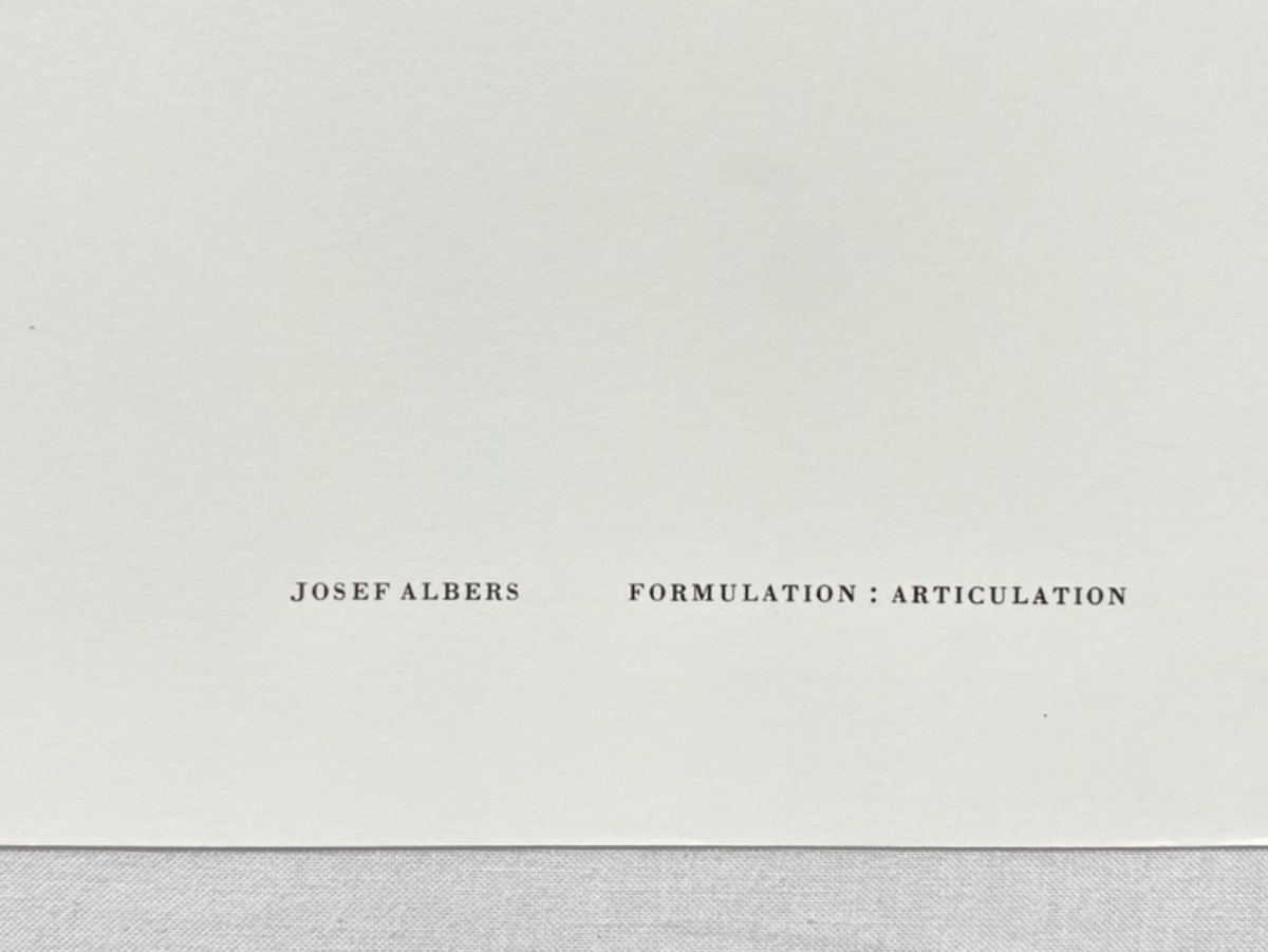 Josef Albers, Untitled, Formulation Articulation Ⅱ, 1972-Smolensky Gallery