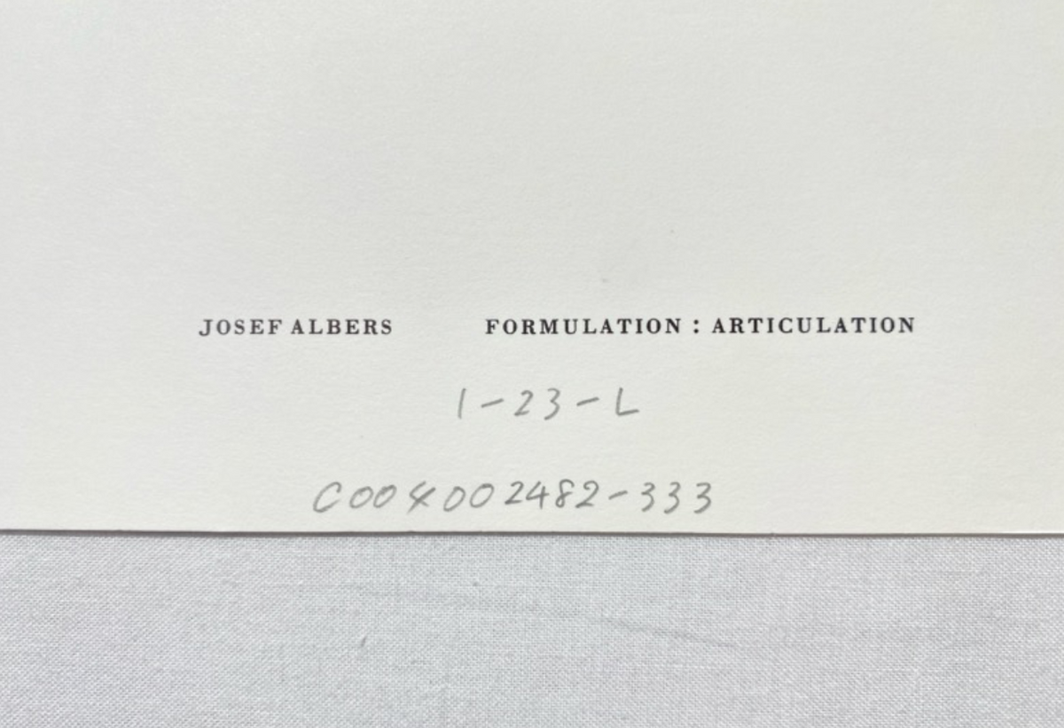 Josef Albers, Untitled, Formulation Articulation Ⅱ, 1972-Smolensky Gallery