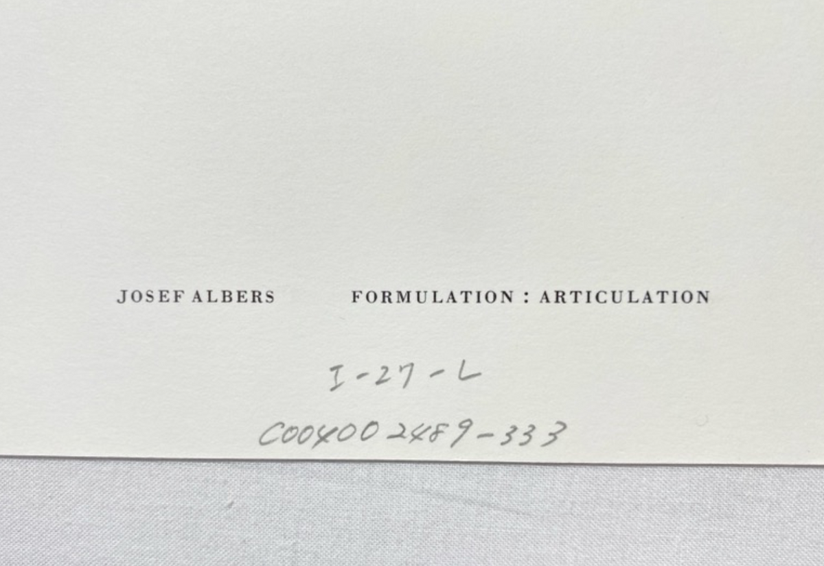 Josef Albers, Untitled, Formulation Articulation Ⅱ, 1972-Smolensky Gallery