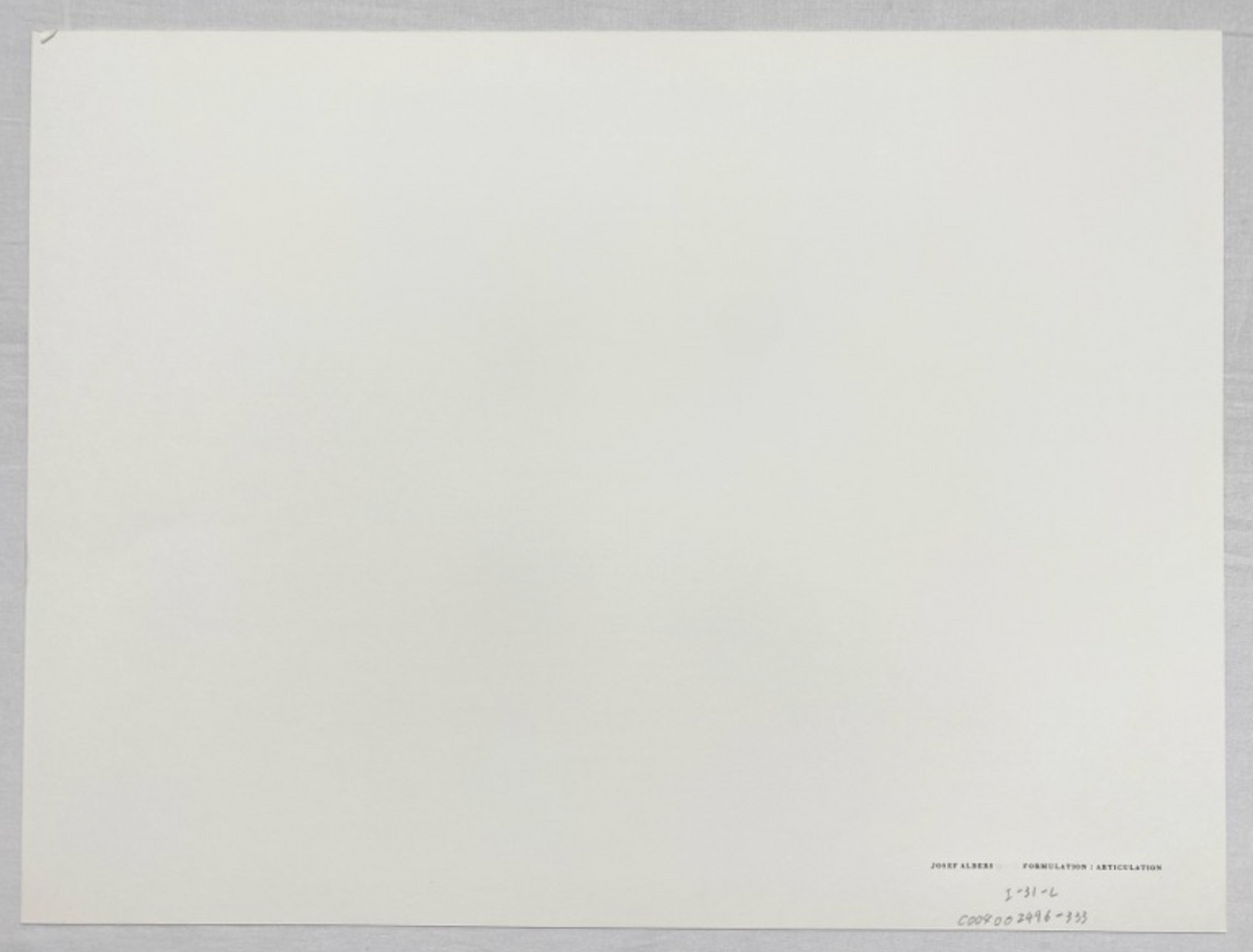 Josef Albers, Untitled, Formulation Articulation I, 1972-Smolensky Gallery