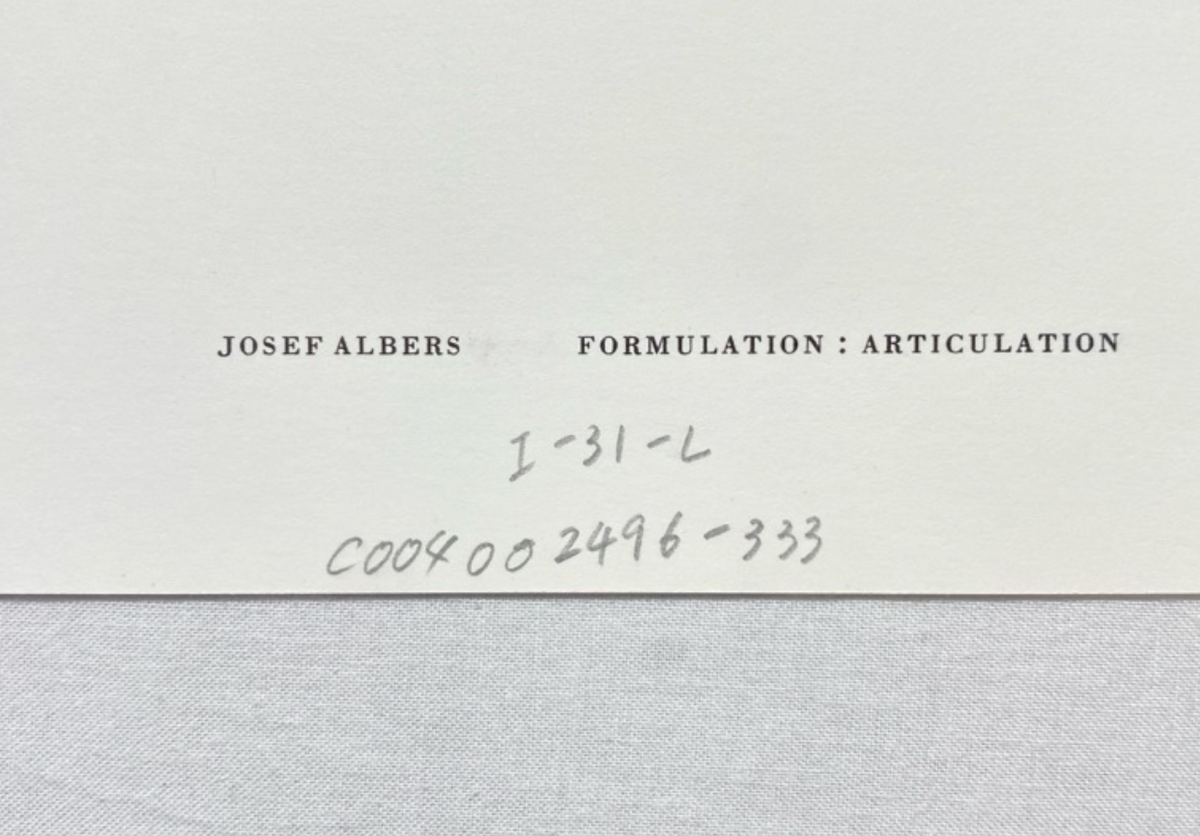 Josef Albers, Untitled, Formulation Articulation I, 1972-Smolensky Gallery