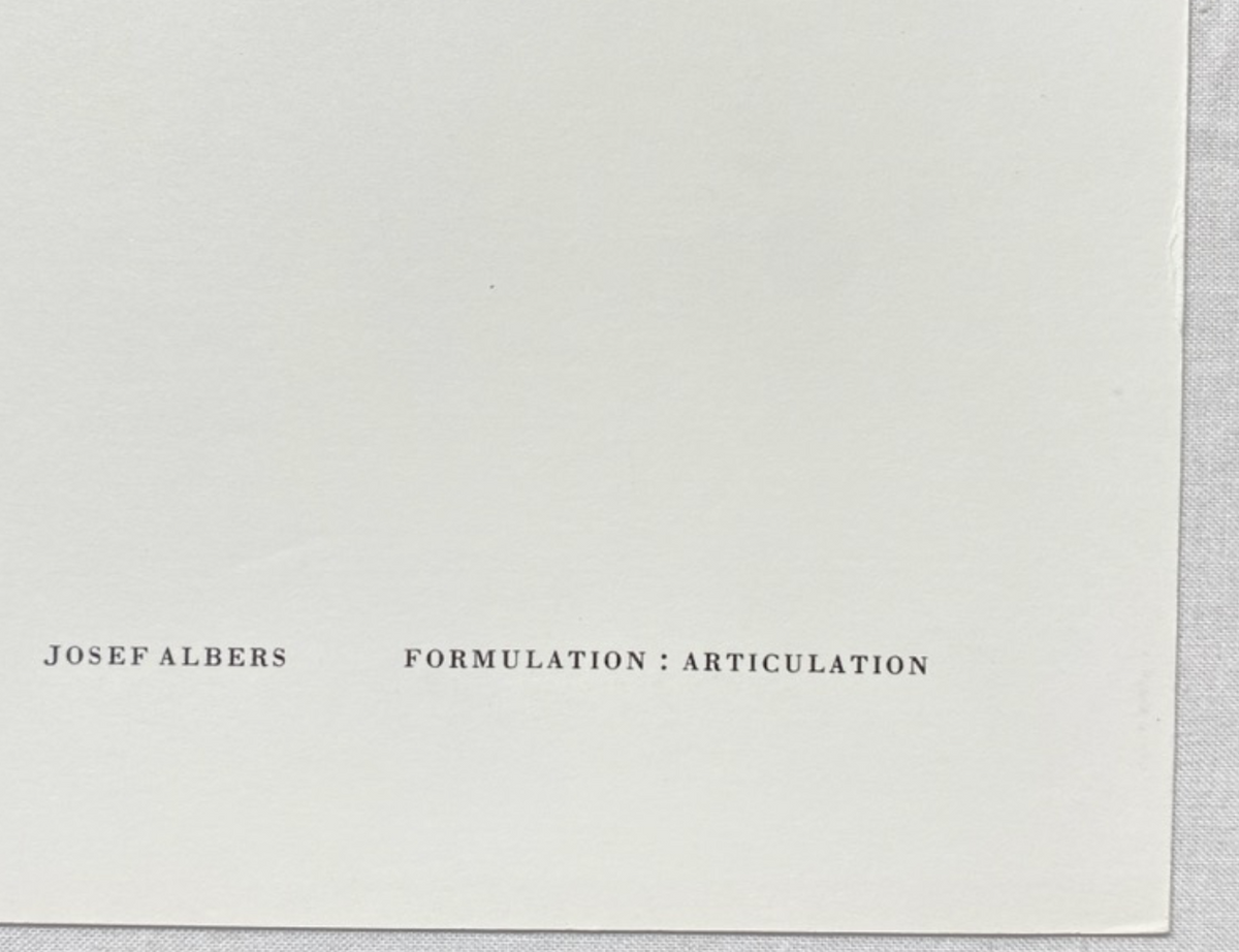 Josef Albers, Untitled, Formulation Articulation I, 1972-Smolensky Gallery