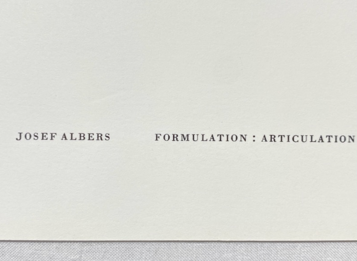 Josef Albers, Untitled, Formulation Articulation I, 1972-Smolensky Gallery