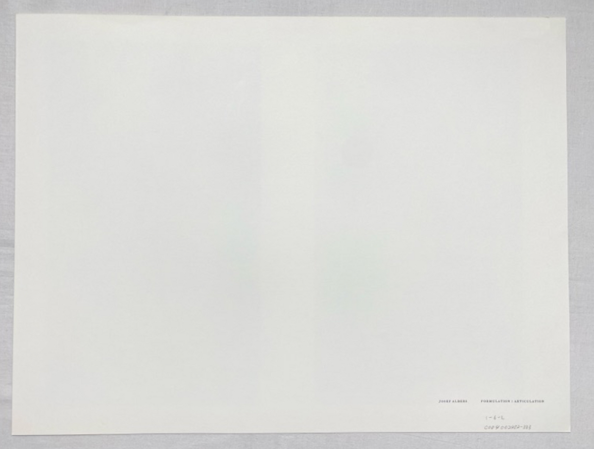 Josef Albers, Untitled, Formulation Articulation I, 1972
