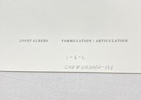 Josef Albers, Untitled, Formulation Articulation I, 1972