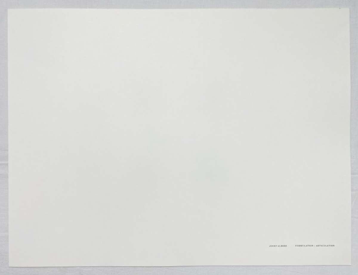 Josef Albers, Untitled, Formulation Articulation I, 1972