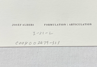 Josef Albers, Untitled, Formulation Articulation I, 1972