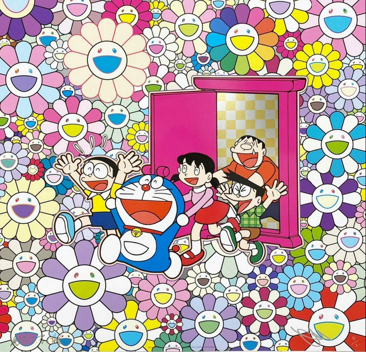 Takashi Murakami, Saved by Dokodemo Door (Anywhere door), 2020