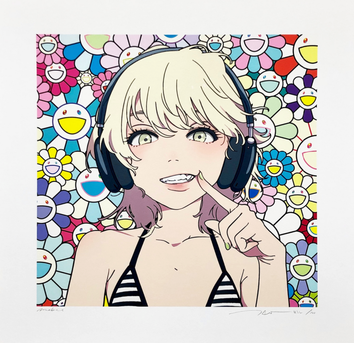 Takashi Murakami, smile_01 w M.F, 2022
