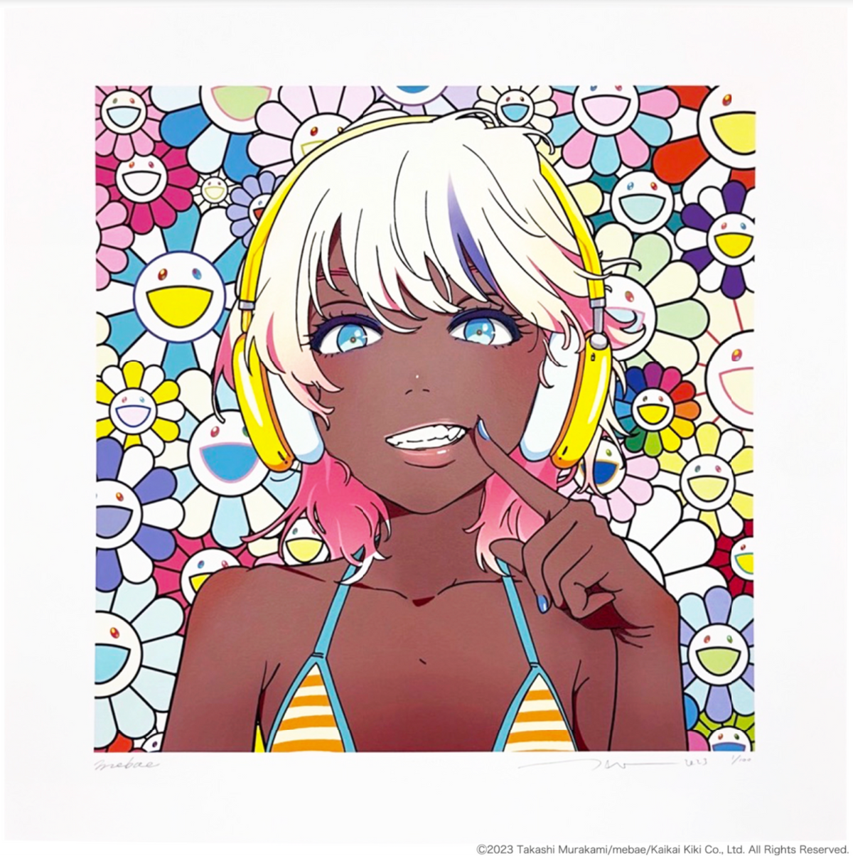 Takashi Murakami, smile_03 Southern Island Girl w M.F, 2023