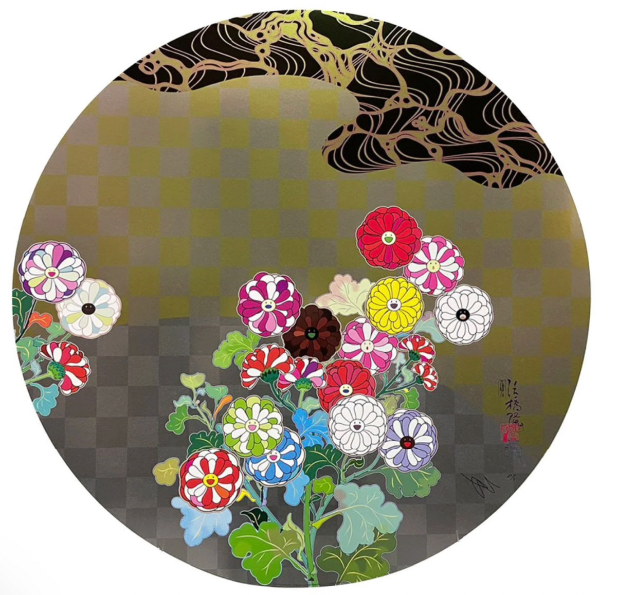 Takashi Murakami, Korin Flowers and Water, 2023