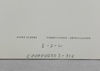 Josef Albers, Untitled, Formulation Articulation II, 1972