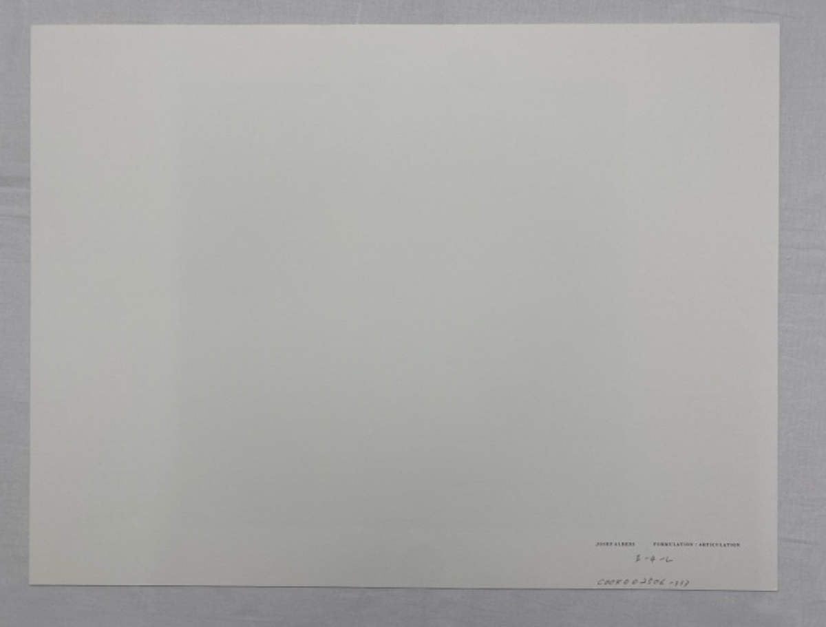 Josef Albers, Untitled, Formulation Articulation II, 1972