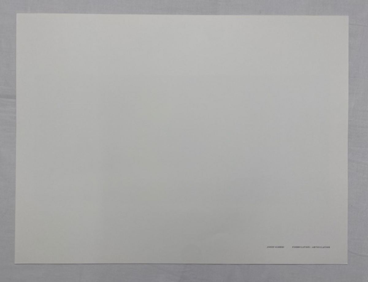 Josef Albers, Untitled, Formulation Articulation II, 1972