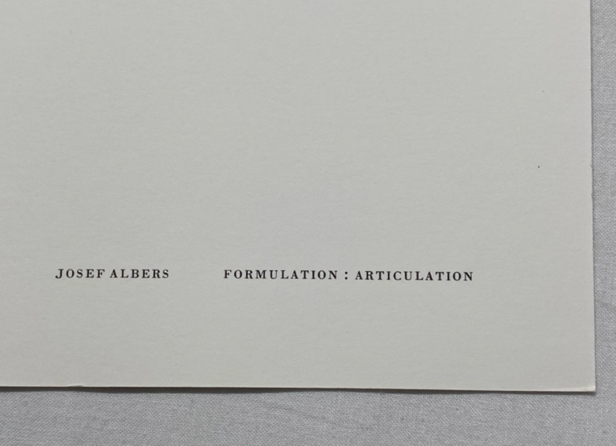 Josef Albers, Untitled, Formulation Articulation II, 1972
