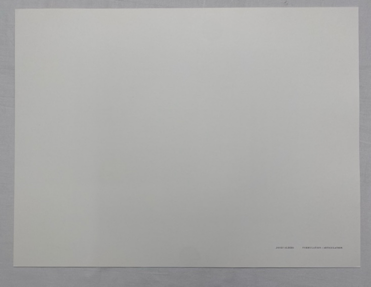 Josef Albers, Untitled, Formulation Articulation II, 1972