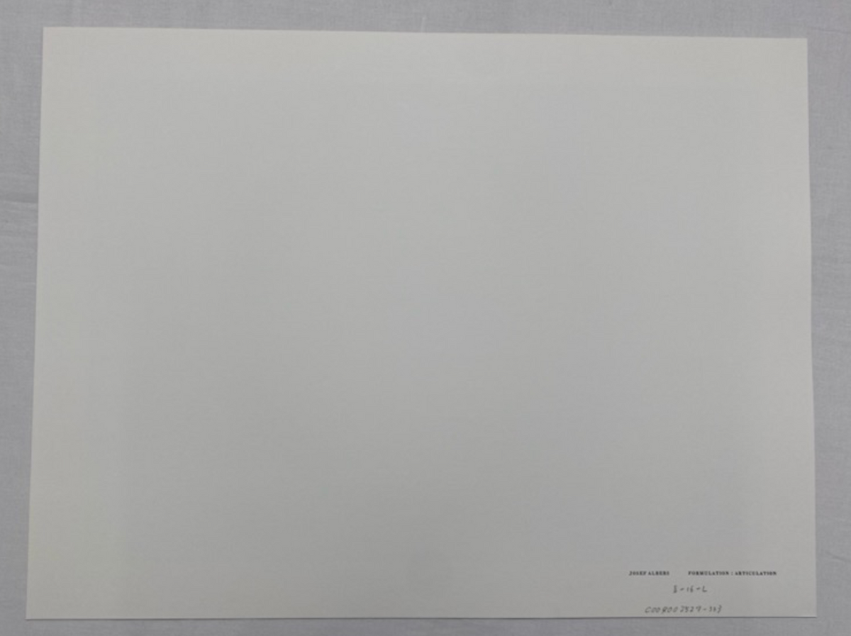 Josef Albers, Untitled, Formulation Articulation II, 1972