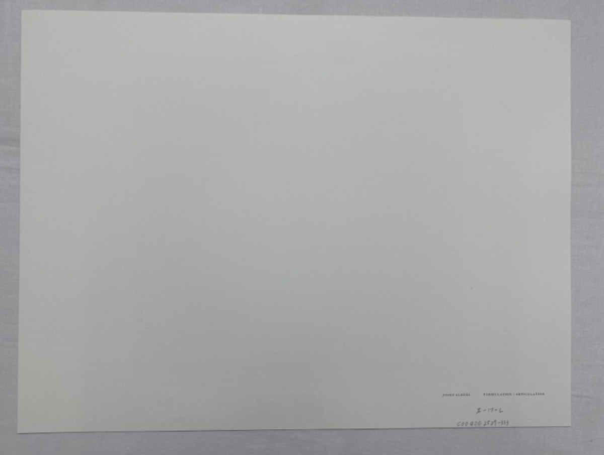 Josef Albers, Untitled, Formulation Articulation II, 1972