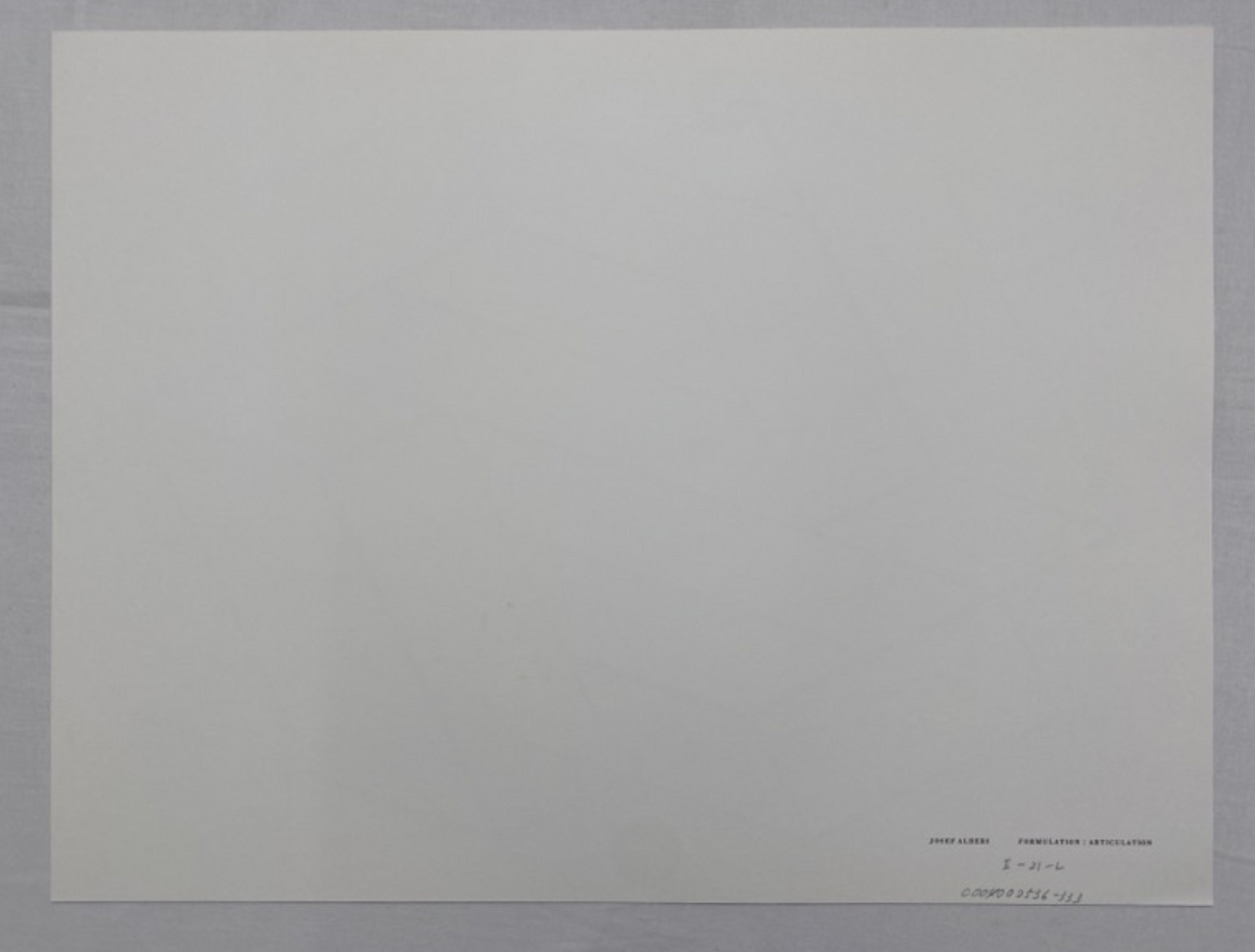 Josef Albers, Untitled, Formulation Articulation II, 1972