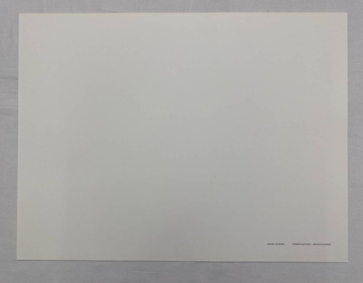Josef Albers, Untitled, Formulation Articulation II, 1972