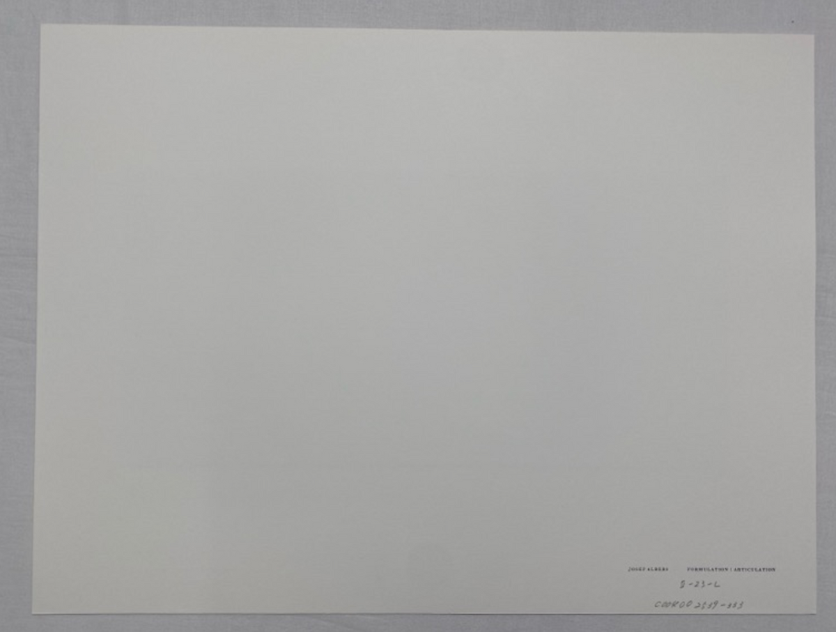 Josef Albers, Untitled, Formulation Articulation II, 1972