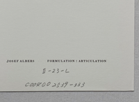 Josef Albers, Untitled, Formulation Articulation II, 1972