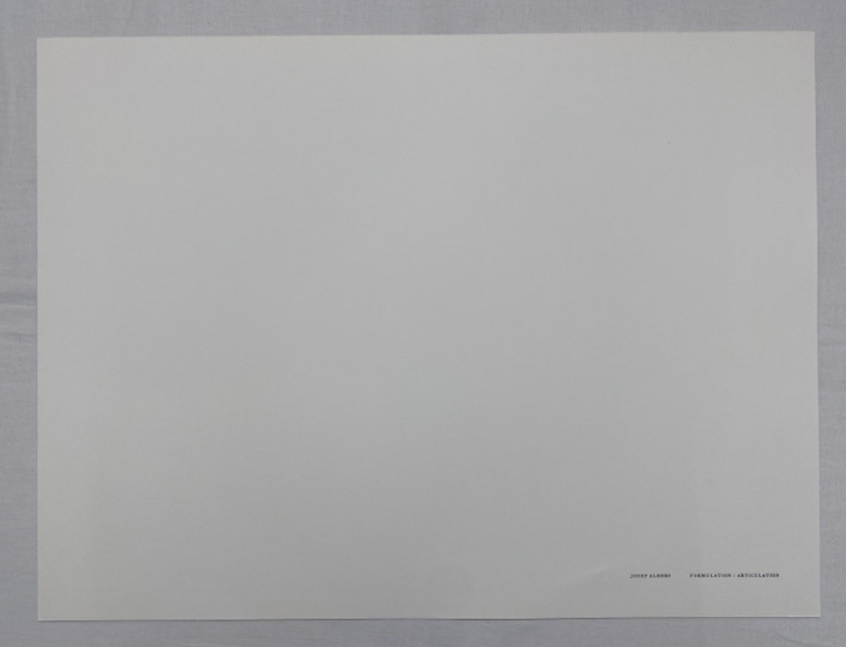 Josef Albers, Untitled, Formulation Articulation II, 1972