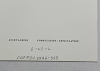 Josef Albers, Untitled, Formulation Articulation II, 1972
