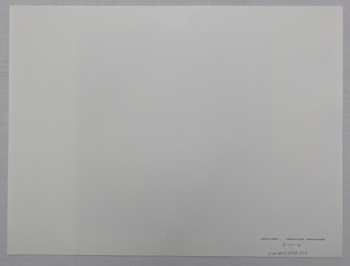 Josef Albers, Untitled, Formulation Articulation II, 1972