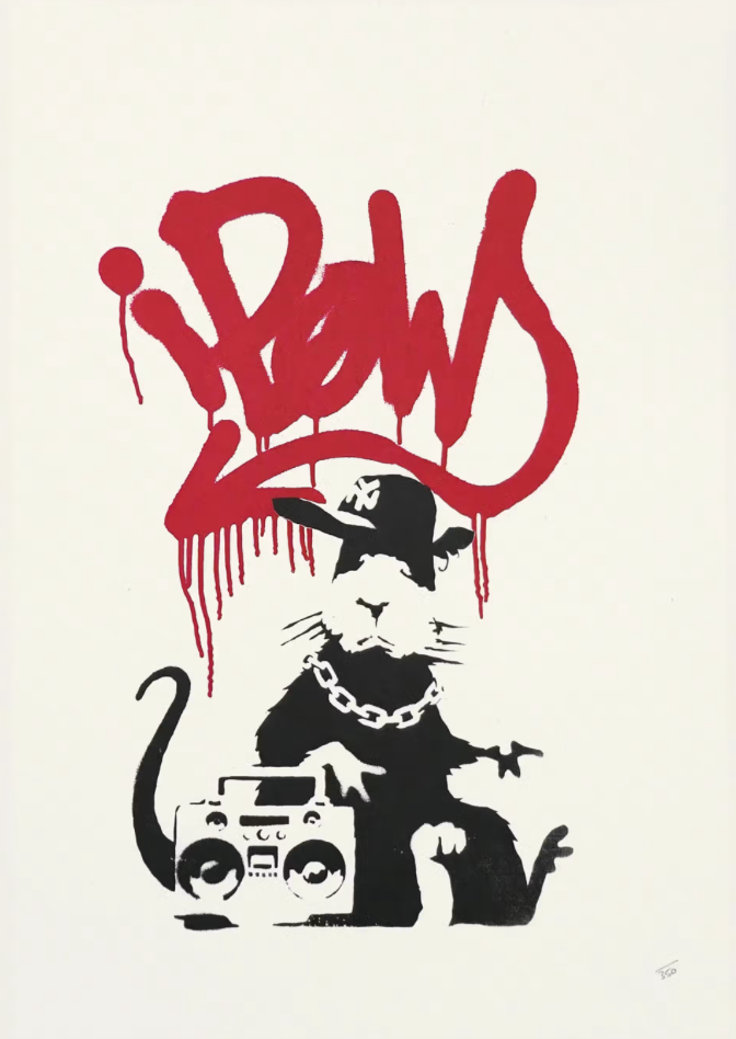 Banksy, Gangsta Rat , (Unsigned), 2004