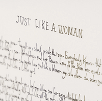 Bob Dylan, Mondo Scripto, Just like a woman, 2020