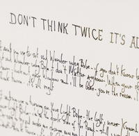 Bob Dylan, Mondo Scripto, Don't Think Twice, It's All Right, 2020