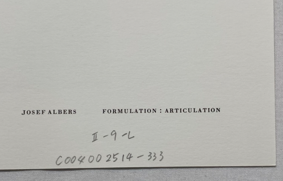 Josef Albers, Untitled, Formulation Articulation Ⅱ, 1972-Smolensky Gallery