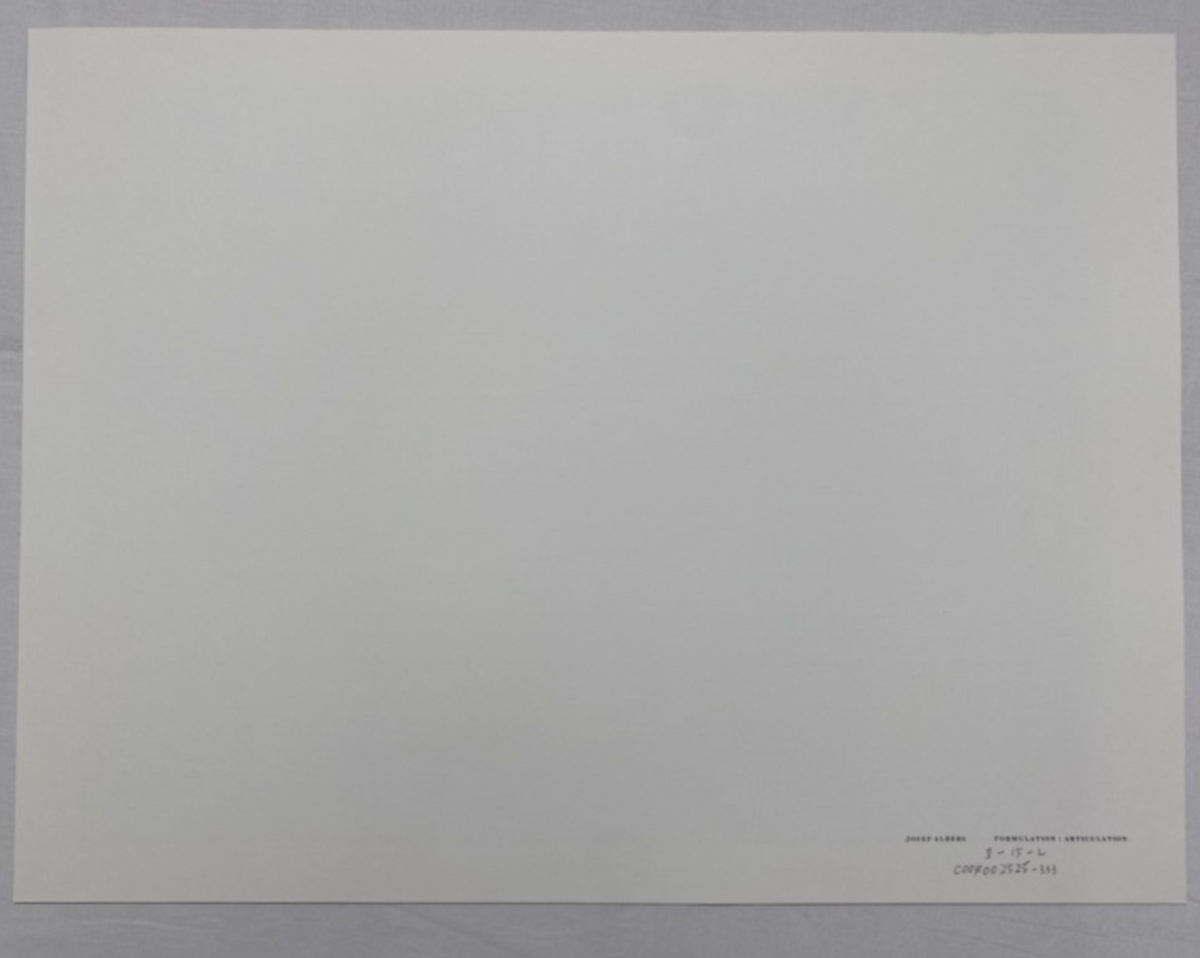 Josef Albers, Untitled, Formulation Articulation Ⅱ, 1972-Smolensky Gallery